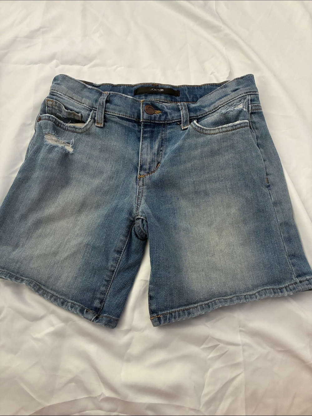 Joe's Jeans Light Blue Distressed Denim Shorts